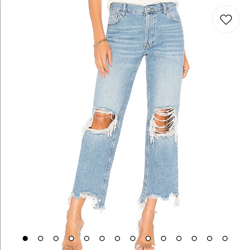 Free People x We The Free Maggie Straight Jean in Light Stone Wash